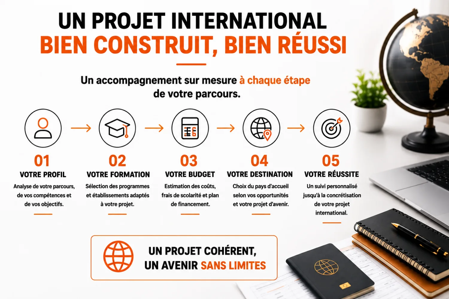 Projet international cohérent préparé avec méthode
