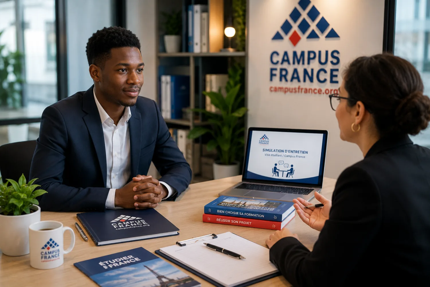 Simulation et preparation d'entretien visa etudiant